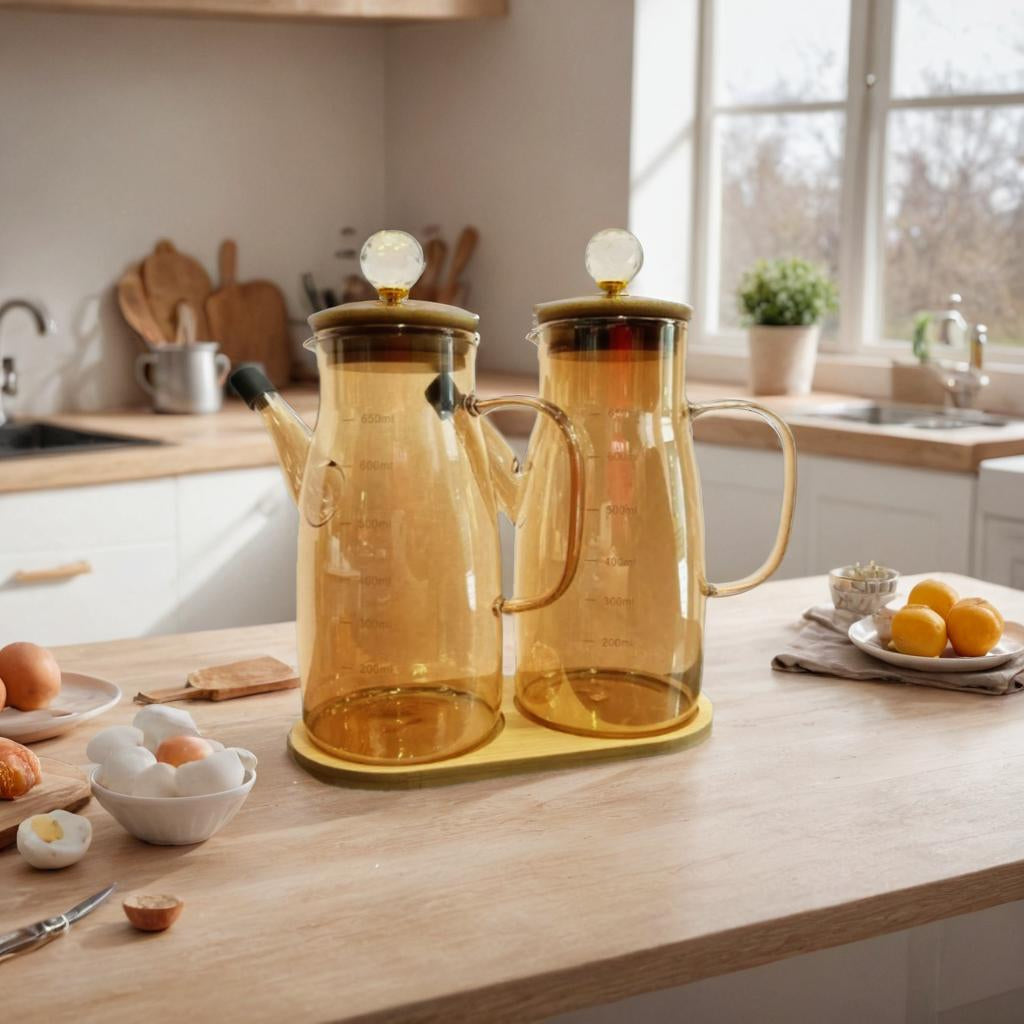EVEDA İkili Lüks Yağdanlık Seti – 650 ml